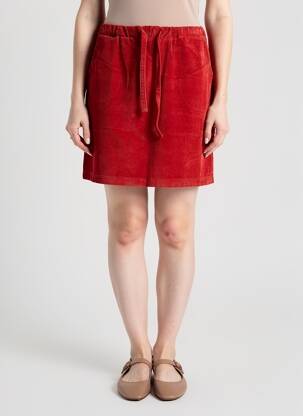 Fustă scurtă buzunare portocalie COUTURIST femeie