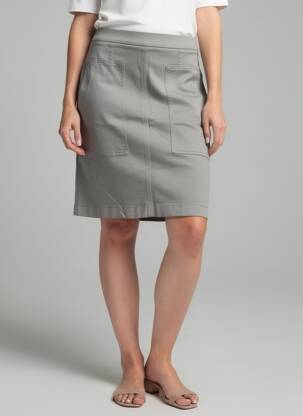 Fustă scurtă buzunare gri COUTURIST femeie