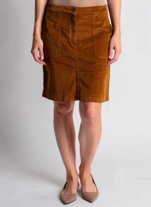 Fustă scurtă buzunare maro COUTURIST femeie