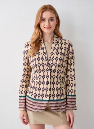 Sacou croială cambrată bej COUTURIST femeie