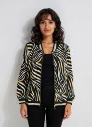Jachete casual guler rotund negru WORLD FASHION femme