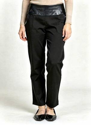 Pantalon 7/8 negru MODA femeie