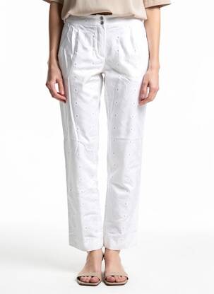 Pantalon slim buzunare alb GAËLLE BARRE femeie