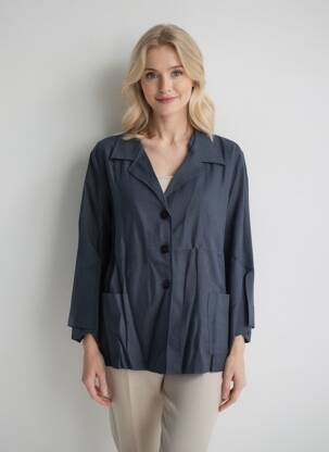 Jachete casual croială dreaptă albastru BLANC BOHEME femeie