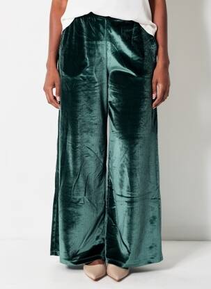 Pantalon evazat talie elastică verde HBT femeie