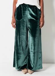 Pantalon evazat talie elastică verde HBT femme