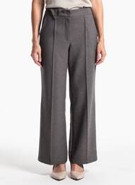 Pantalon drept închidere cu fermoar sub clapetă cu nasturi gri NÜ femme