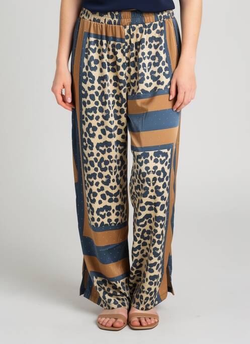 Pantalon drept talie elastică albastru LM LULU femme