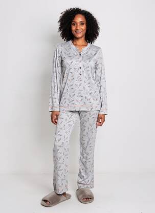 Pijama croială cambrată gri REBELLE BY PASTUNETTE femeie