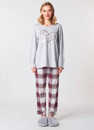 Pijama bază pantalon gri REBELLE BY PASTUNETTE femeie