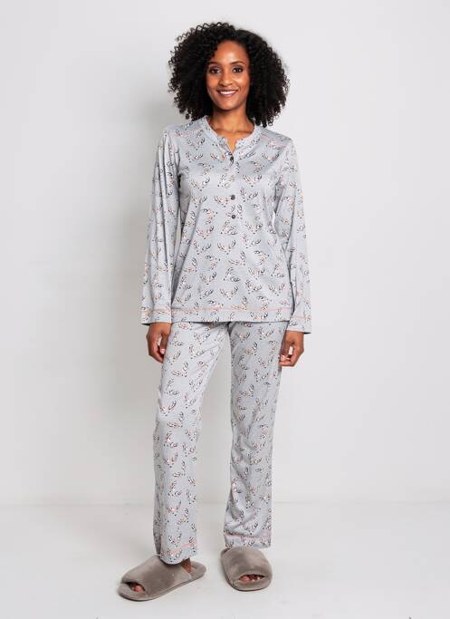 Pijama croială cambrată gri REBELLE BY PASTUNETTE femme