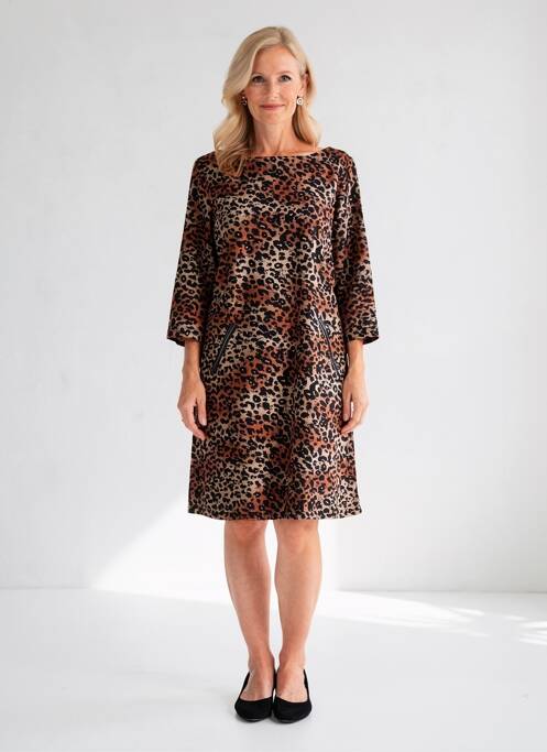 Rochie scurtă mâneci 3/4 mâneci 3/4 negru VEGAS femme