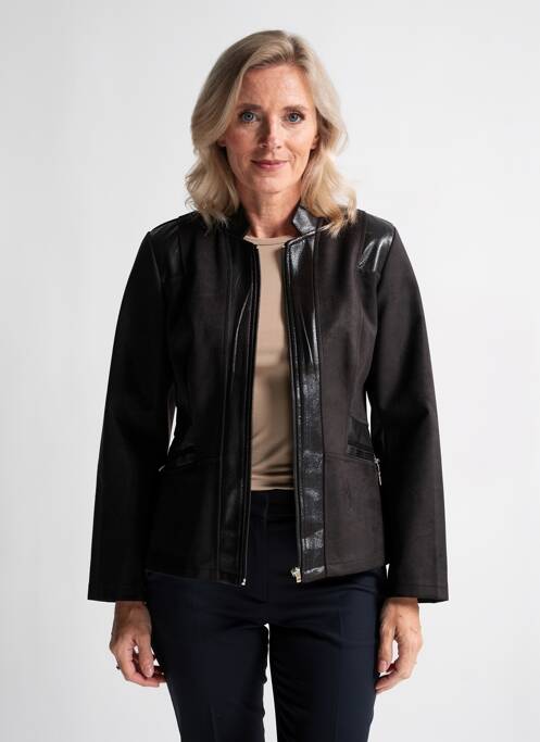 Jachete casual țesătură suedină negru S.QUISE femme