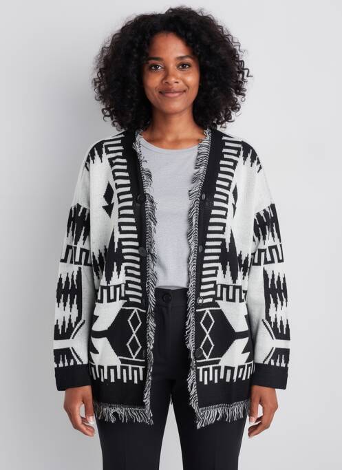 Vestă cu mâneci lungi elasticitate negru 2W PARIS femme