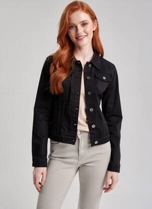 Jachete casual buzunare negru ANA LUCY femeie
