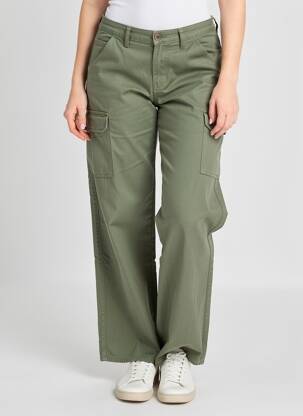 Pantalon cargo croială dreaptă mărime normală verde LE TEMPS DES CERISES femeie