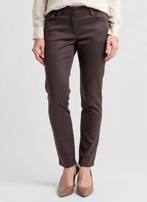 Pantalon slim elasticitate mărime normală maro MORGAN femme