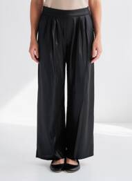 Pantalon larg croială fluidă mărime normală negru GOLDEN LIVE femeie