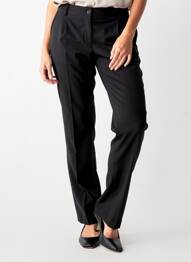 Pantalon 7/8 talie cu cleme mărime normală negru ARTIGLI femme