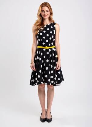 Rochie midi fără mâneci fără mâneci galben HIPPOCAMPE femeie