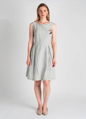 Rochie midi fără mâneci fără mâneci alb LULU.H femeie