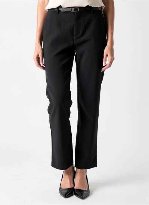 Pantalon 7/8 talie cu cleme mărime normală negru TIFFOSI femme