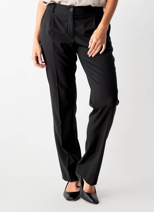 Pantalon 7/8 țesătură poplin mărime normală negru ARTIGLI femme