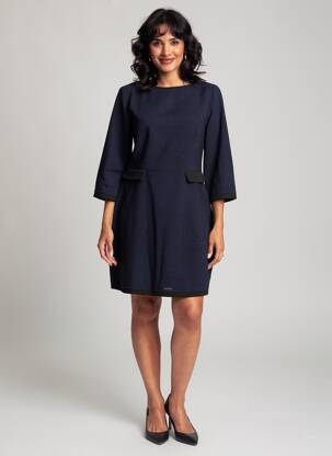 Rochie scurtă mâneci 3/4 mâneci 3/4 albastru MOLLY BRACKEN femeie