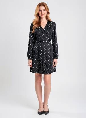 Rochie midi mâneci lungi mâneci lungi negru MOLLY BRACKEN femeie