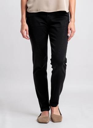 Blugi cu croială slim elasticitate talie joasă negru PLEASE femeie