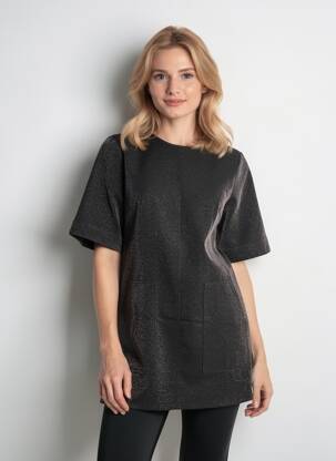 Rochie scurtă mâneci 3/4 mâneci 3/4 argintiu IMPERIAL femeie