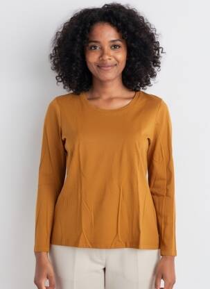 Tricou mâneci lungi mâneci lungi maro DOLCEZZA femeie