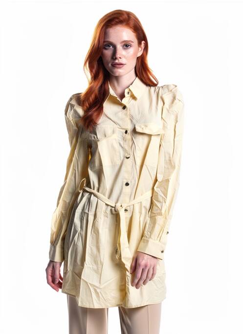 Rochie scurtă mâneci lungi mâneci lungi bej BISCOTE femme