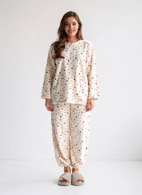 Pijama croială dreaptă bej ROSE POMME femme
