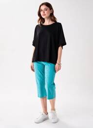 Pijama țesătură jerseu negru ARTHUR femme