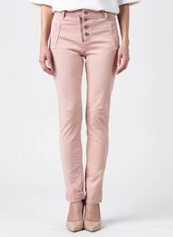 Pantalon slim elasticitate mărime normală roz MELLY & CO femme