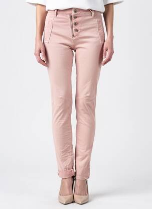 Pantalon slim elasticitate mărime normală roz MELLY & CO femme