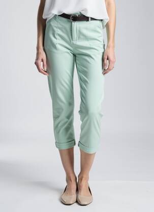 Pantalon trei sferturi elasticitate mărime normală verde NAIIF femeie