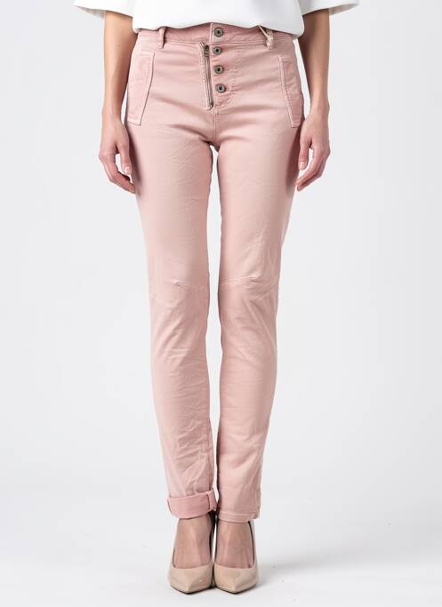 Pantalon slim elasticitate mărime normală roz MELLY & CO femme