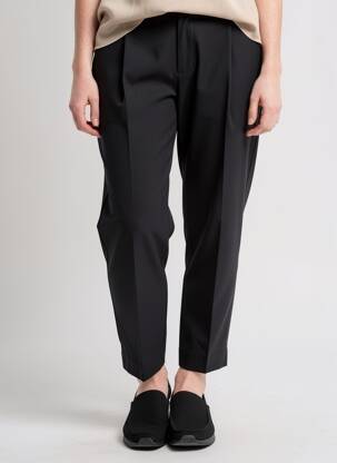 Pantalon slim talie elastică mărime normală negru STAHVO femeie
