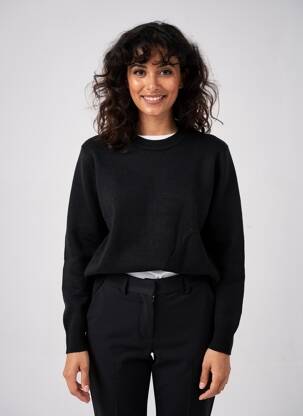 Pulover croială dreaptă mâneci lungi negru THE KOOPLES femeie