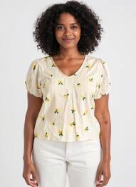 Tricou croială dreaptă mâneci scurte alb BLANCHEPORTE femme