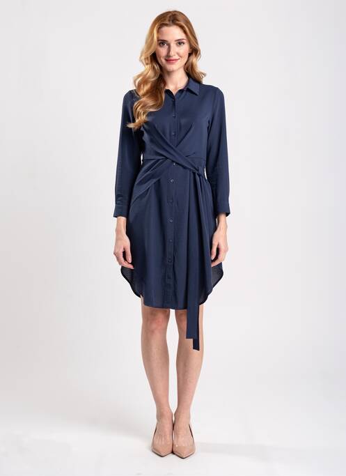 Rochie midi mâneci lungi mâneci lungi albastru KILKY femme