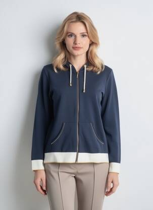 Jachete casual guler rotund albastru KALISSON femme