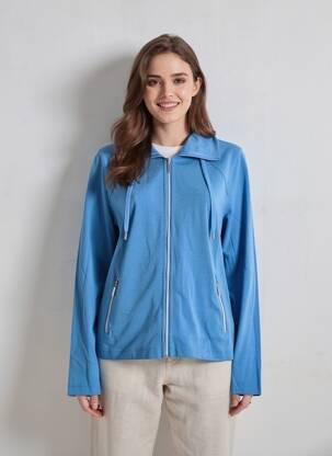 Jachete casual buzunare albastru JOY OF LIFE femme