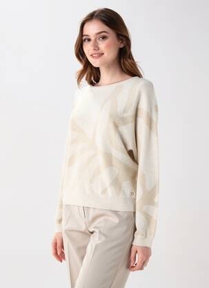 Pulover elasticitate mâneci lungi bej BETTY & CO femeie