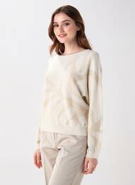 Pulover elasticitate mâneci lungi bej BETTY & CO femme
