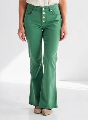 Pantalon evazat croială evazată verde LES TROPEZIENNES PAR M.BELARBI femeie