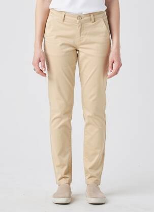 Pantalon slim buzunare bej LE TEMPS DES CERISES femeie