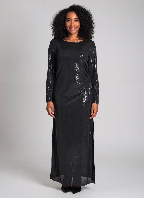 Rochie lungă mâneci lungi mâneci lungi negru ESPERANCE femme